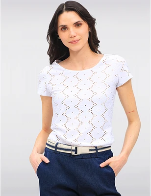 Haut à Broderie Florale par Vamp
