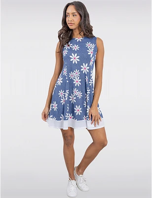 Robe sans manches à motif marguerite par Vamp