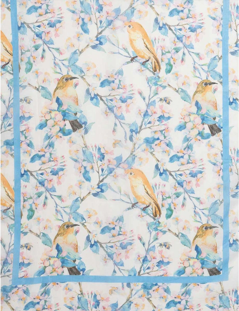 Manteaux | La maison du manteau au Québec Foulard Léger Exquis à Motifs D'oiseaux et de Fleurs Colorés