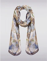 Manteaux | La maison du manteau au Québec Foulard Châle Oversized Polyvalent à Motif Floral Rouge Attrayant