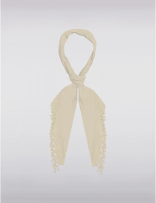 Manteaux | La maison du manteau au Québec Foulard Triangulaire Luxueux et Doux avec Franges en Dentelle par Saki
