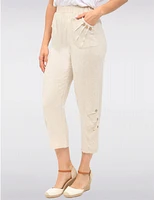 Manteaux | La maison du manteau au Québec Pantalon Fluide Avec Taille Élastique Poches & Détail Boutons Décoratifs Par Goa