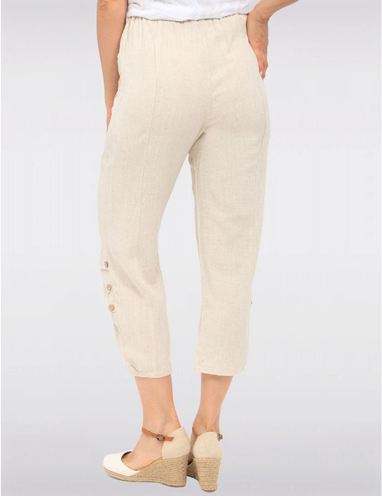 Manteaux | La maison du manteau au Québec Pantalon Fluide Avec Taille Élastique Poches & Détail Boutons Décoratifs Par Goa
