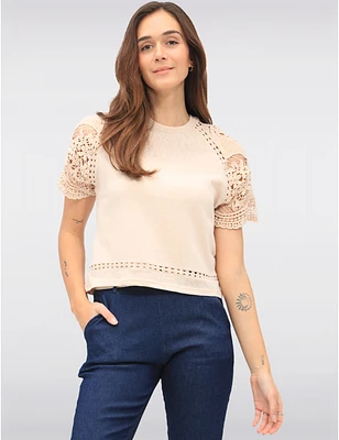 T-Shirt Coton Brodé par Gabby Isabella