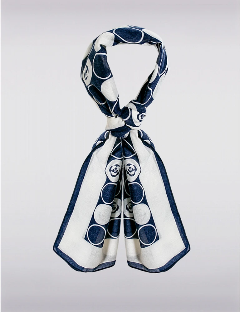 Manteaux Manteaux | La maison du manteau au Québec Châle Foulard Oblong Léger à Imprimé Intemporel de Circles et Roses