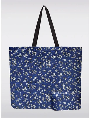 Manteaux Manteaux | La maison du manteau au Québec Sac Tote Bleu Imprimé Réutilisable et Pliable - Léger, Recyclé et Compact