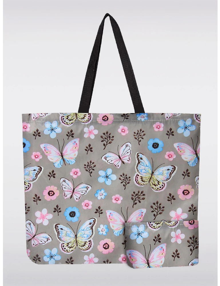 Manteaux Manteaux | La maison du manteau au Québec Sac Tote Léger Réutilisable et Pliable en Beige Imprimé Papillons