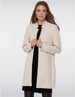 Manteau Longue Suédine Végane par Only