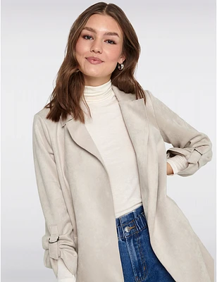Manteau Long Suède Vegan par Only