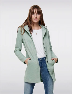 Manteau Droit Capuche par Only