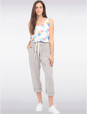 Pantalon Ceinturé Lin Chic par Froccella