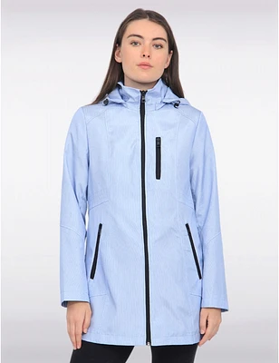 Manteau Capuche Rayé par Portrait