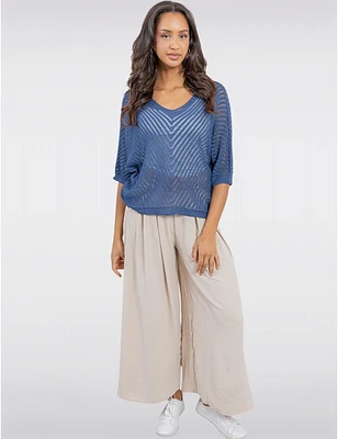 Pantalon Large Crinkle Chic par Froccella