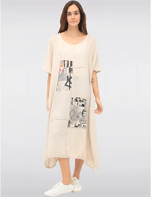 Robe Maxi Patchwork Lin-Coton par Froccella