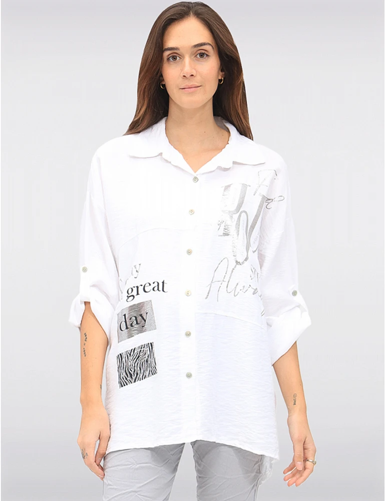 Chemise Script Métallique Froccella