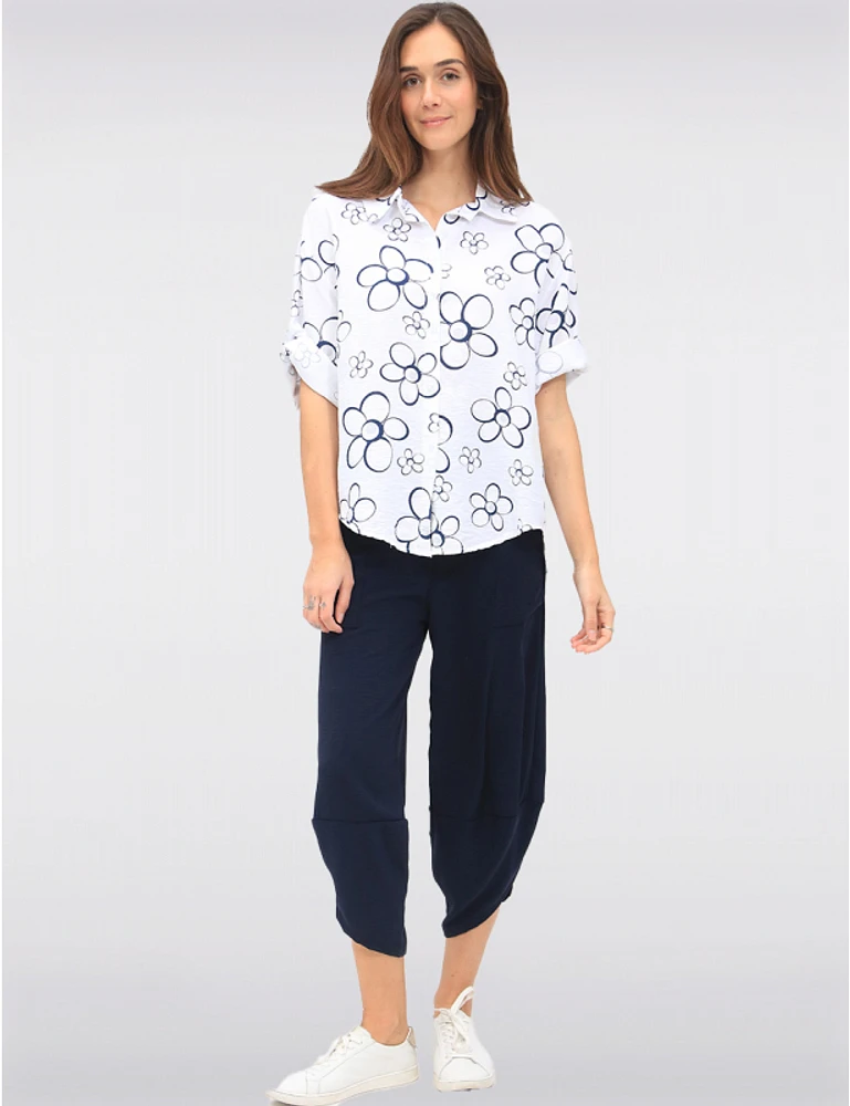 Chemise Fleurie Asymétrique Froccella