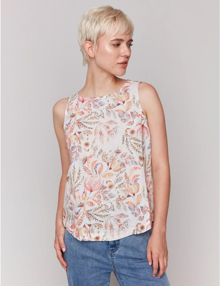 Haut Floral Sans Manches Charlie B