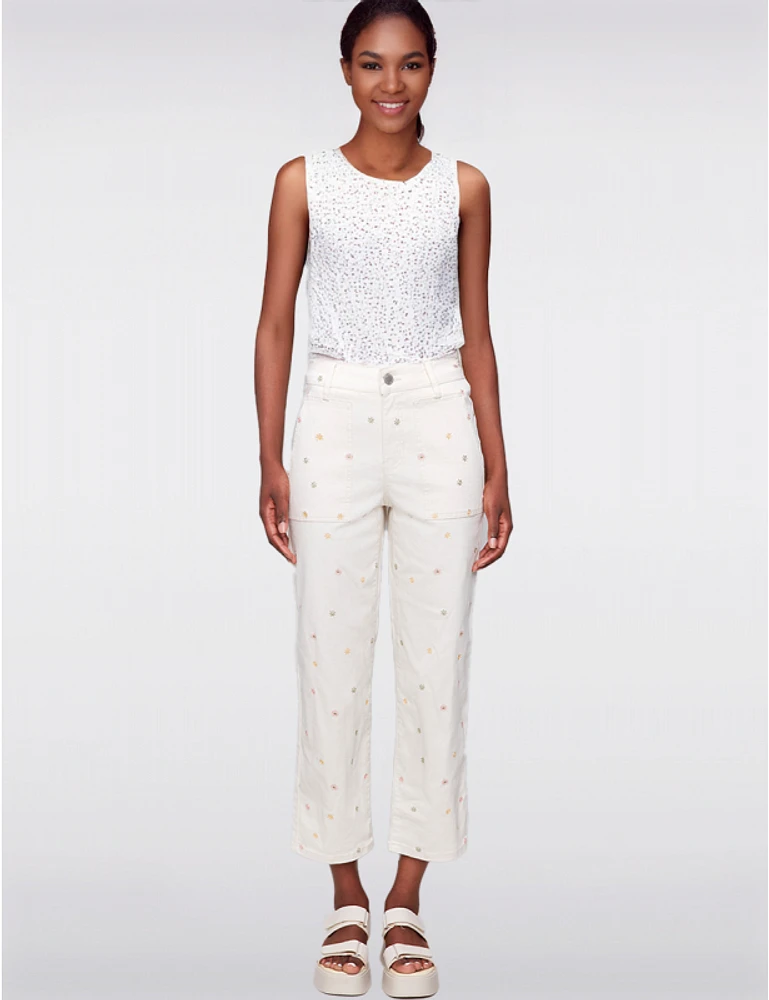 Pantalon Cropped Brodé par Charlie B.