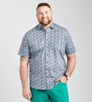 Leaf Print Casual Shirt
