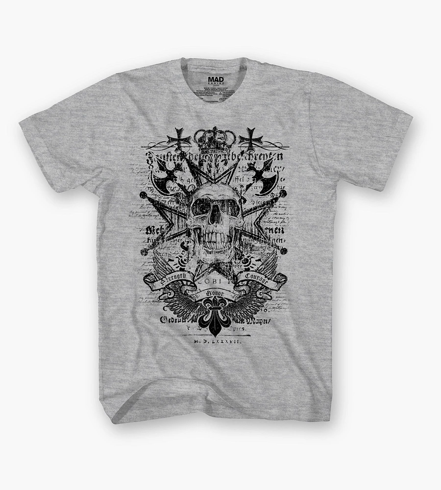 Medieval Skull Graphic Tee