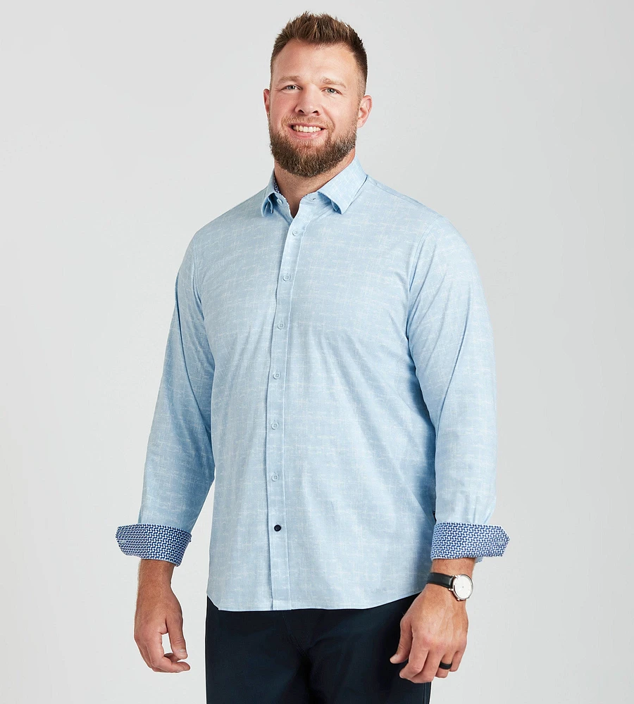 Texture Print Casual Shirt