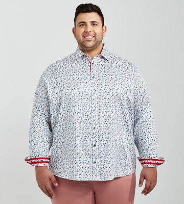 Leaf Print Casual Shirt