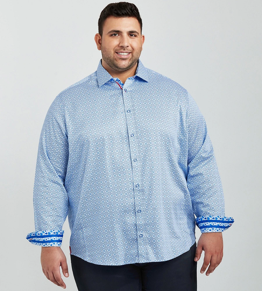 Mosaic Print Casual Shirt