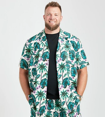 Leaf Print Resort Shirt