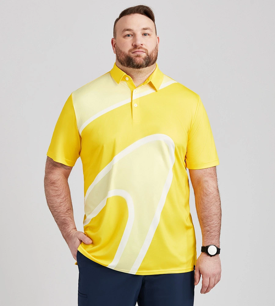 Swirl Print Polo