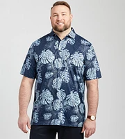 Tonal Botanical Print Polo