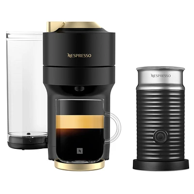 Vertuo Pop+ Deluxe Matte Black Gold Bundle