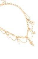 LA Hearts Kai Metal Shell Charm Necklace