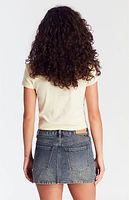 Pacsun Bella Dark Indigo Mid Rise Denim Mini Skirt