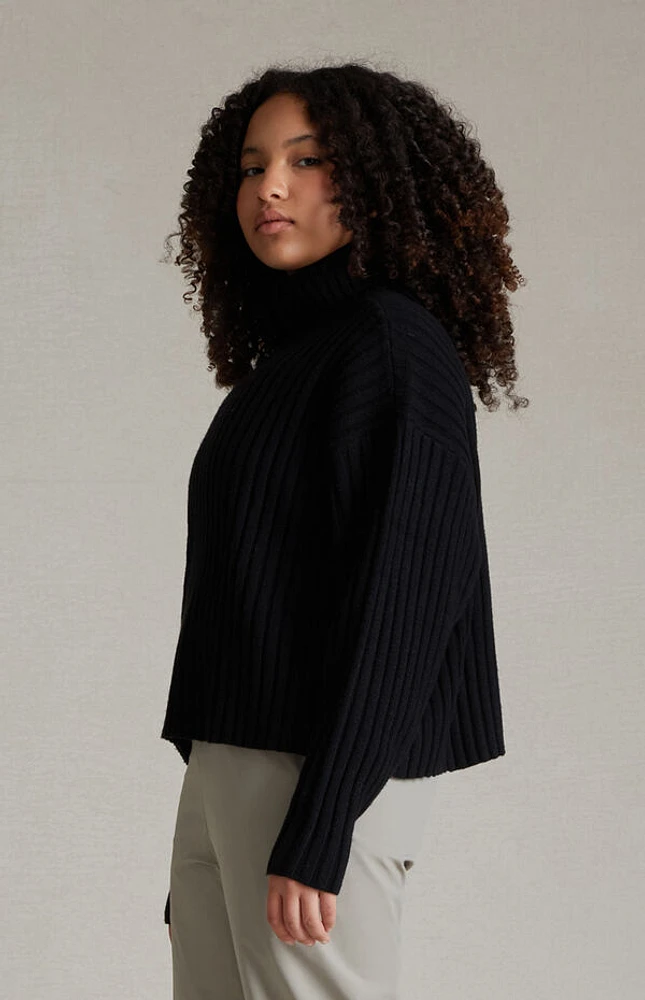 Fear of God ESSENTIALS Kids Jet Black Turtleneck Sweater