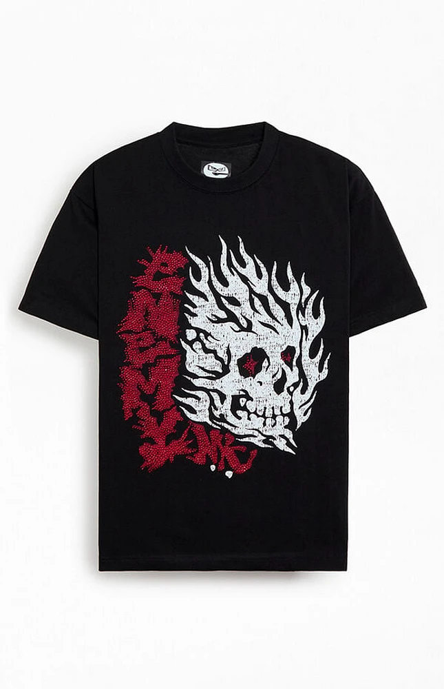 Enemy NYC Skull Rhinestone T-Shirt