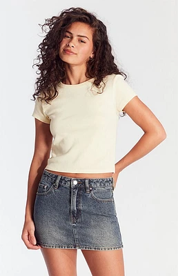 Pacsun Bella Dark Indigo Mid Rise Denim Mini Skirt