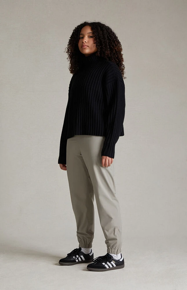 Fear of God ESSENTIALS Kids Jet Black Turtleneck Sweater