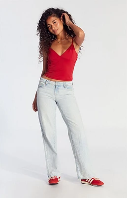 Pacsun Zoe Low Rise Girlfriend Jeans Light Indigo
