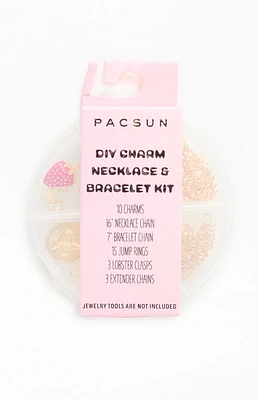 LA Hearts Gold DIY Cham Necklace & Bracelet Kit