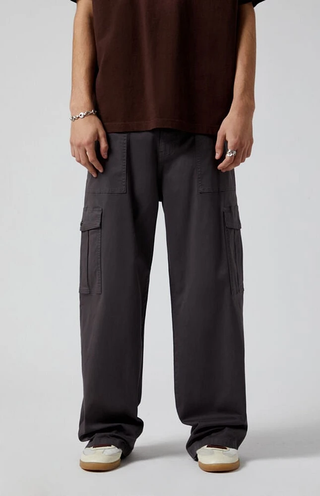 Pacsun Blake Stretch Cargo Extreme Baggy Jeans Asphalt