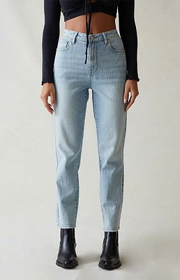Pacsun Straight Leg Jeans Stretch Curve Light Indigo