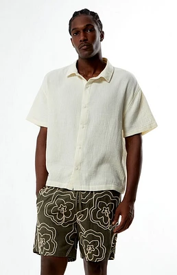Pacsun Cropped Boxy Gauze Camp Shirt