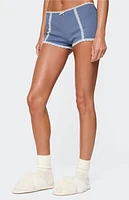 Edikted Eliane Contrast Lacey Shorts