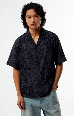Pacsun Snakeskin Oversized Camp Shirt