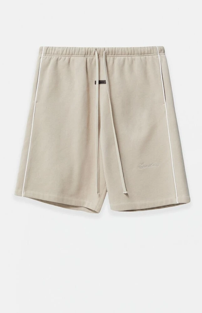 Fear of God ESSENTIALS Timber & Cloud White Basketball Fleece Sweat Shorts