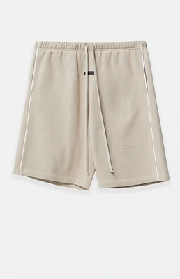 Fear of God ESSENTIALS Timber & Cloud White Basketball Fleece Sweat Shorts