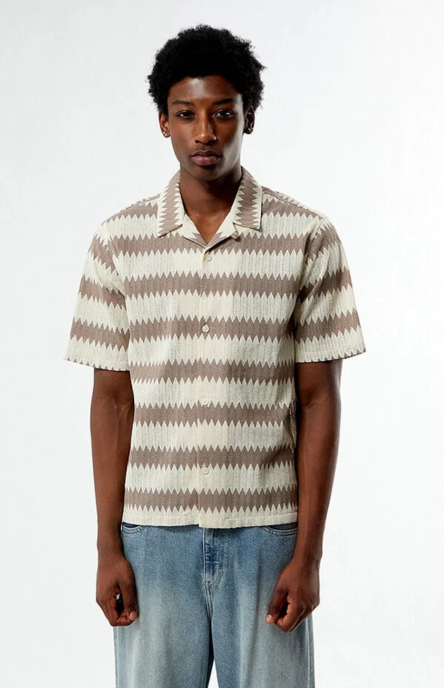 Pacsun & Cream Textured Oversized Resort Camp Shirt
