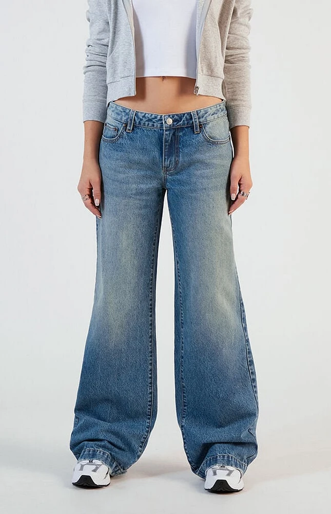 Pacsun Casey Low Rise Baggy Jeans Dark Indigo Tinted