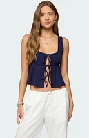 Edikted Alesia Tie Front Tank Top