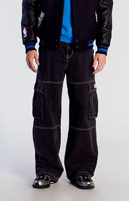Pacsun Blake Extreme Baggy Jeans Contrast Stitch Cargo Black